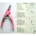 Wholesale Pink Manicure Tool Acrylic UV Gel False Pink Curved Nail Cutter/French Nail Cutter /Nail Tip Cutter